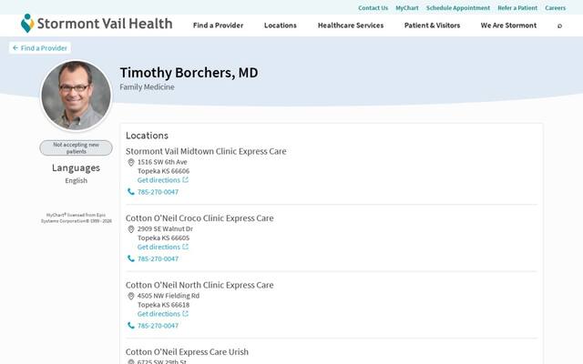 Timothy Borchers, MD