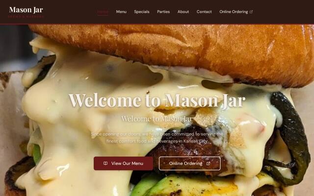 Mason Jar Brews and Burgers