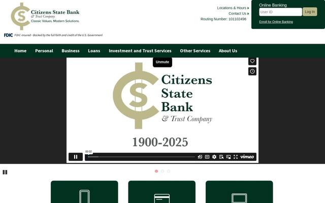 Citizens State Bank and Trust Company