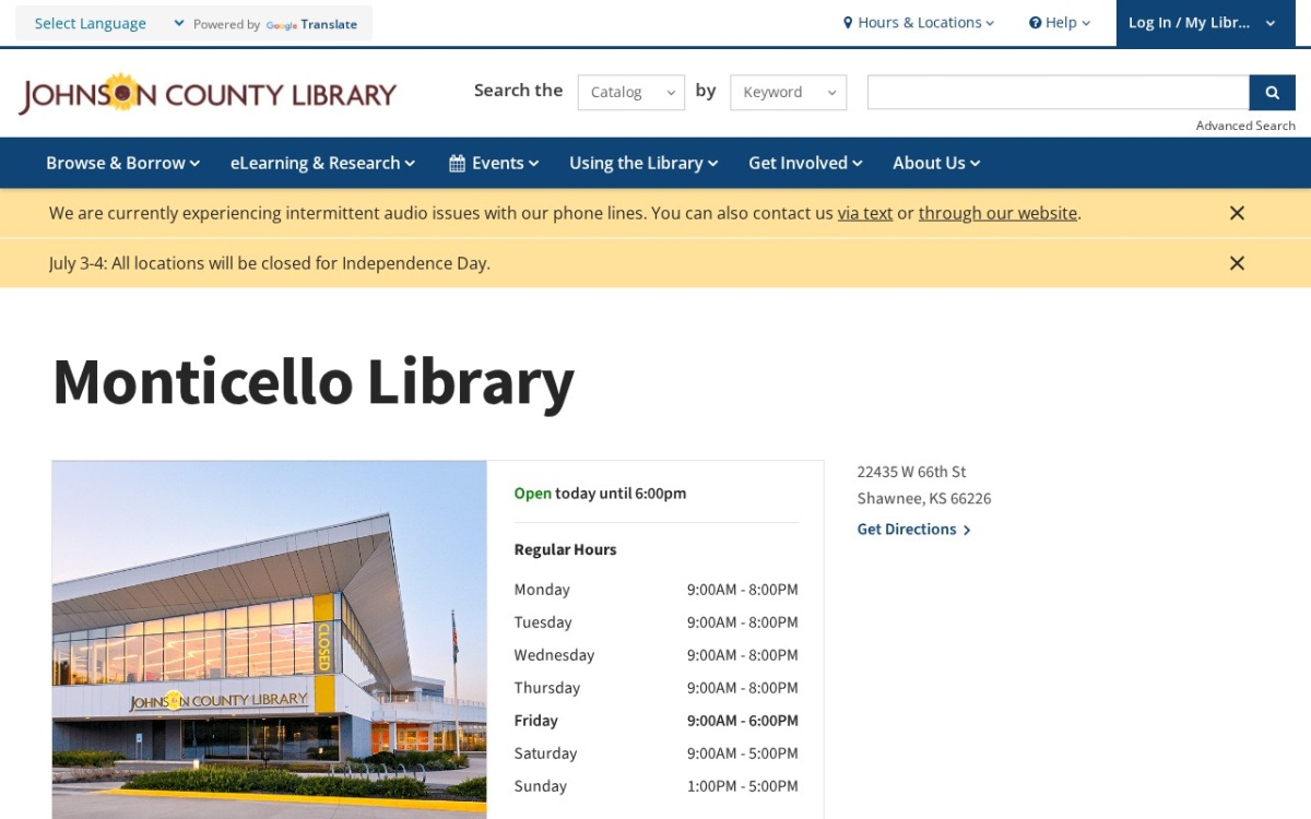 Johnson County Library Monticello Branch