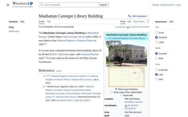 Manhattan Carnegie Library Building