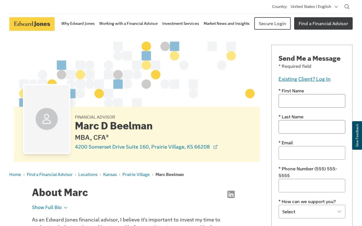 Edward Jones - Financial Advisor: Marc D Beelman, CFA