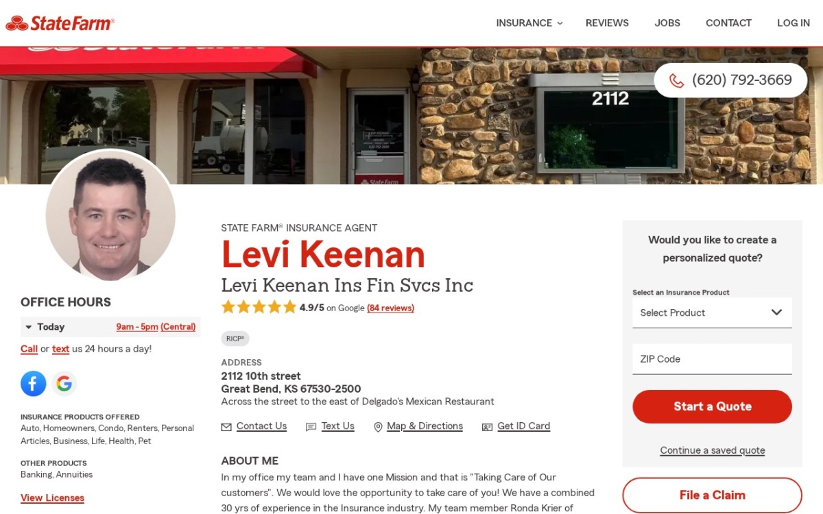 Levi Keenan state farm agent