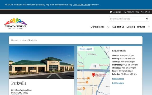 Mid Continent Public Library Parkville Branch
