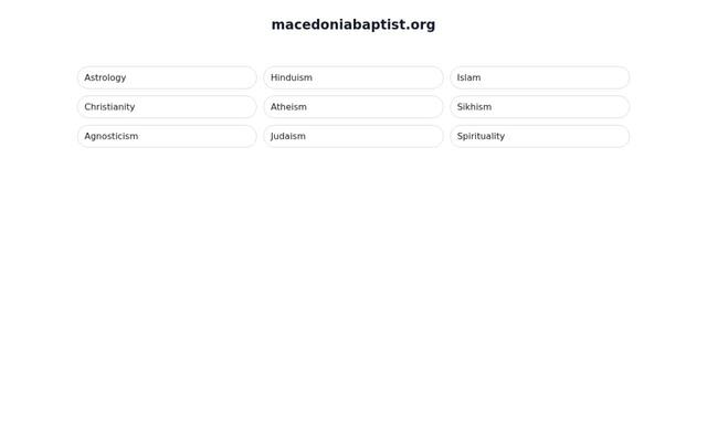 Macedonia Missionary Baptist Church
