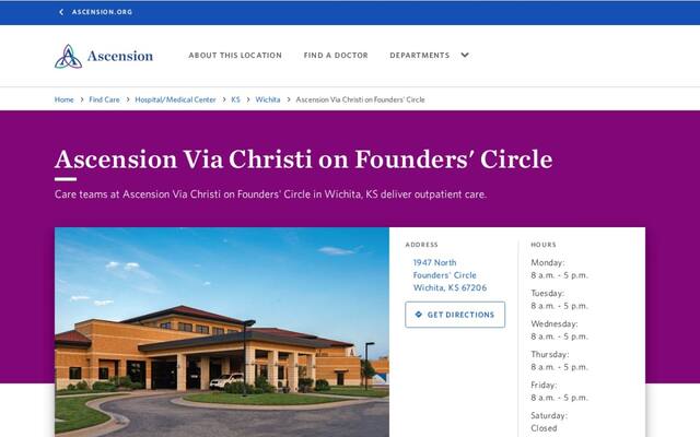 Ascension Via Christi on Founders' Circle