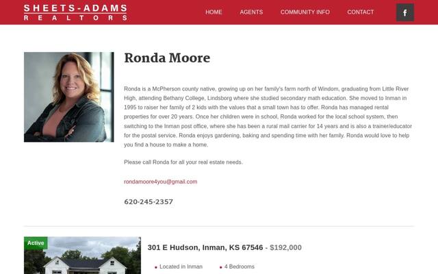 Ronda Moore - Sheets Adams Realtors