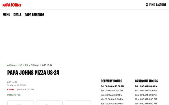 Papa Johns Pizza