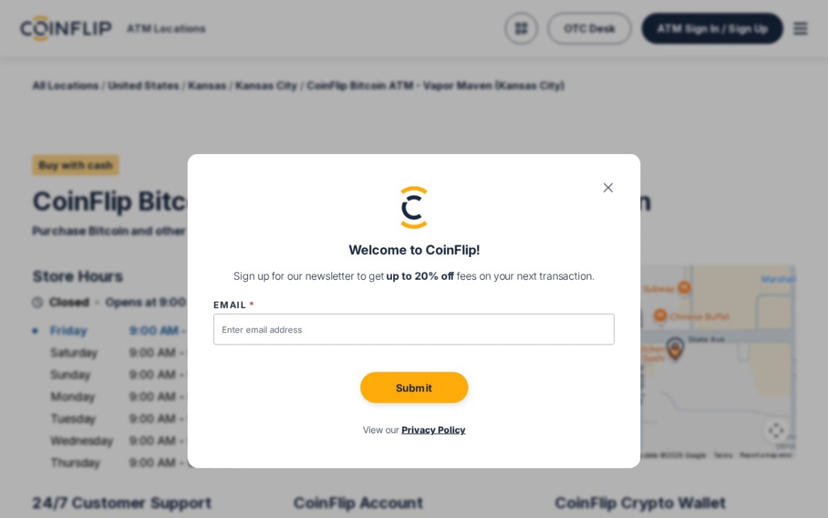 CoinFlip Bitcoin ATM - Vapor Maven (Kansas City)