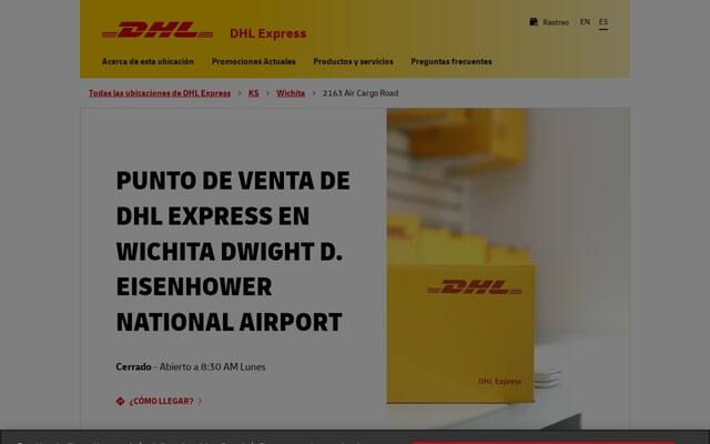 PUNTO DE VENTA DE DHL EXPRESS En Wichita Dwight D. Eisenhower National Airport
