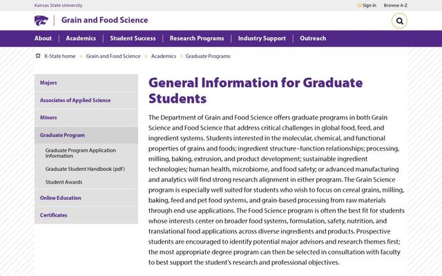 K-State Department of Grain Science and Industry
