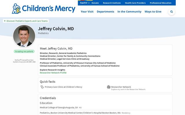 Jeffrey D. Colvin MD, FAAP