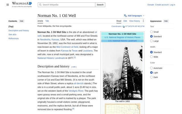 Norman No. 1 Oil Well