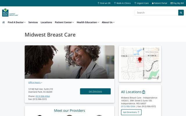 Midwest Breast Care in the Sarah Cannon Building at Overland Park Regional Medical Center