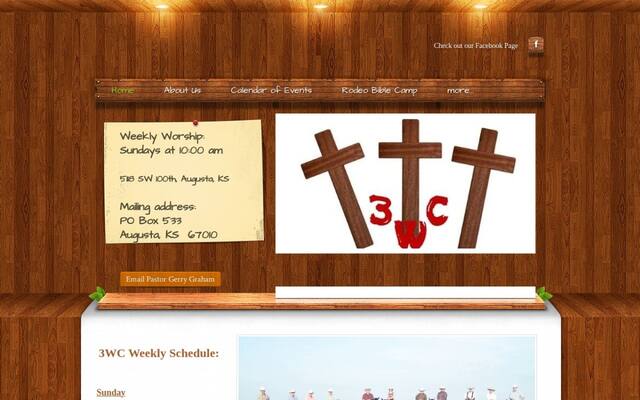 Three Wooden Crosses Cowboy Church
