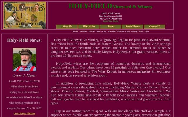 Holy Field Vineyard & Winery
