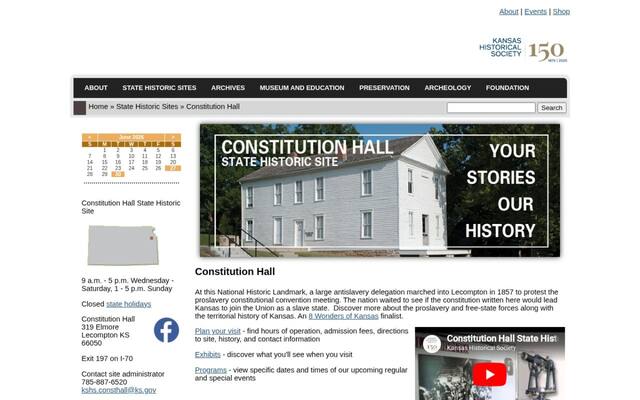 Constitution Hall State Historic Site