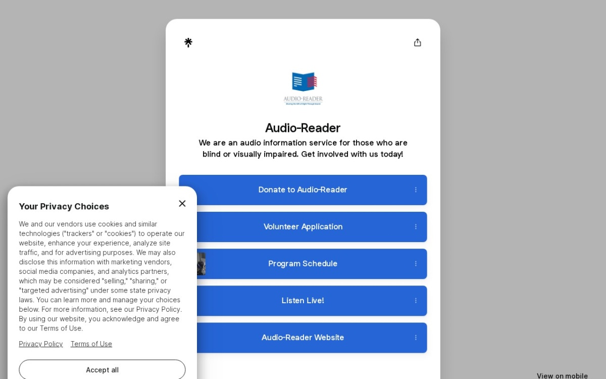 Audio-Reader Network