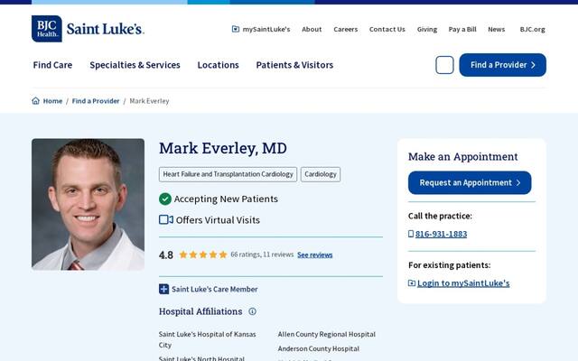 Mark P Everley, MD