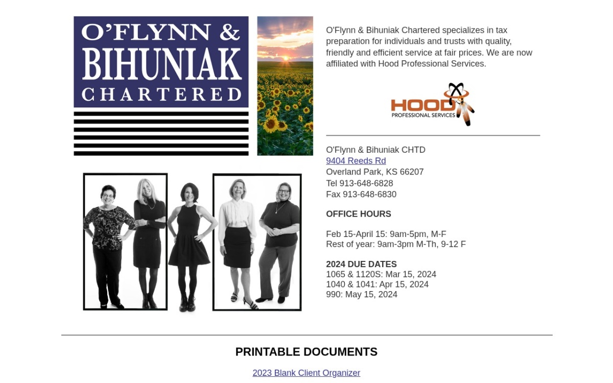 O'Flynn and Bihuniak Chartered