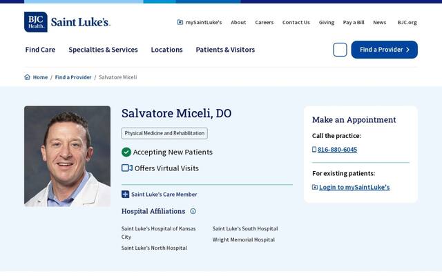 Salvatore J Miceli, DO