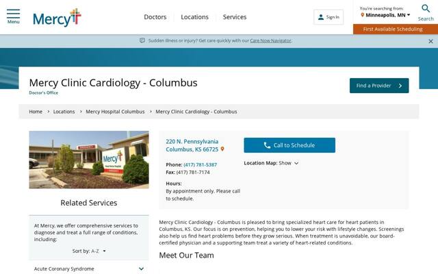 Mercy Clinic Cardiology - Columbus