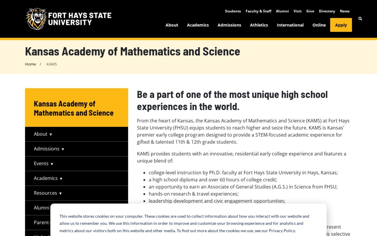 Kansas Academy of Mathematics and Science