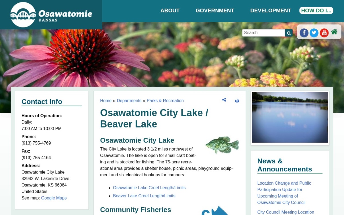 Osawatomie City Lakes