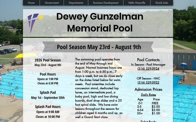 Dewey Gunzelman Memorial Swimming Pool
