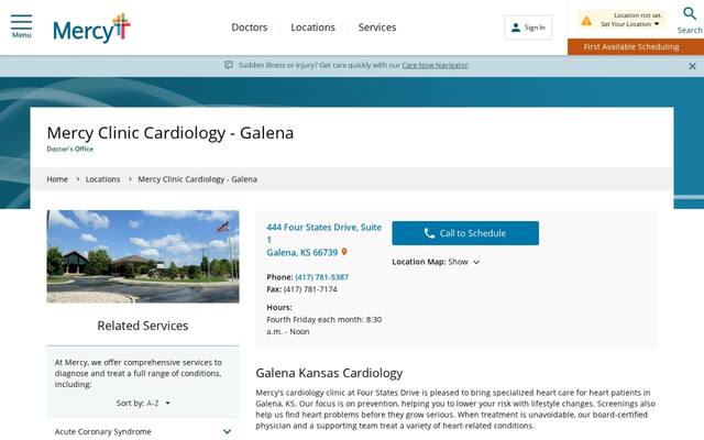 Mercy Clinic Cardiology - 198 Four States Drive