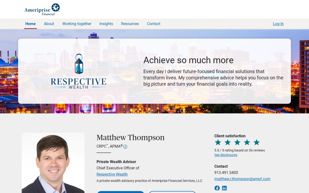 Matthew Thompson - Private Wealth Advisor, Ameriprise Financial Services