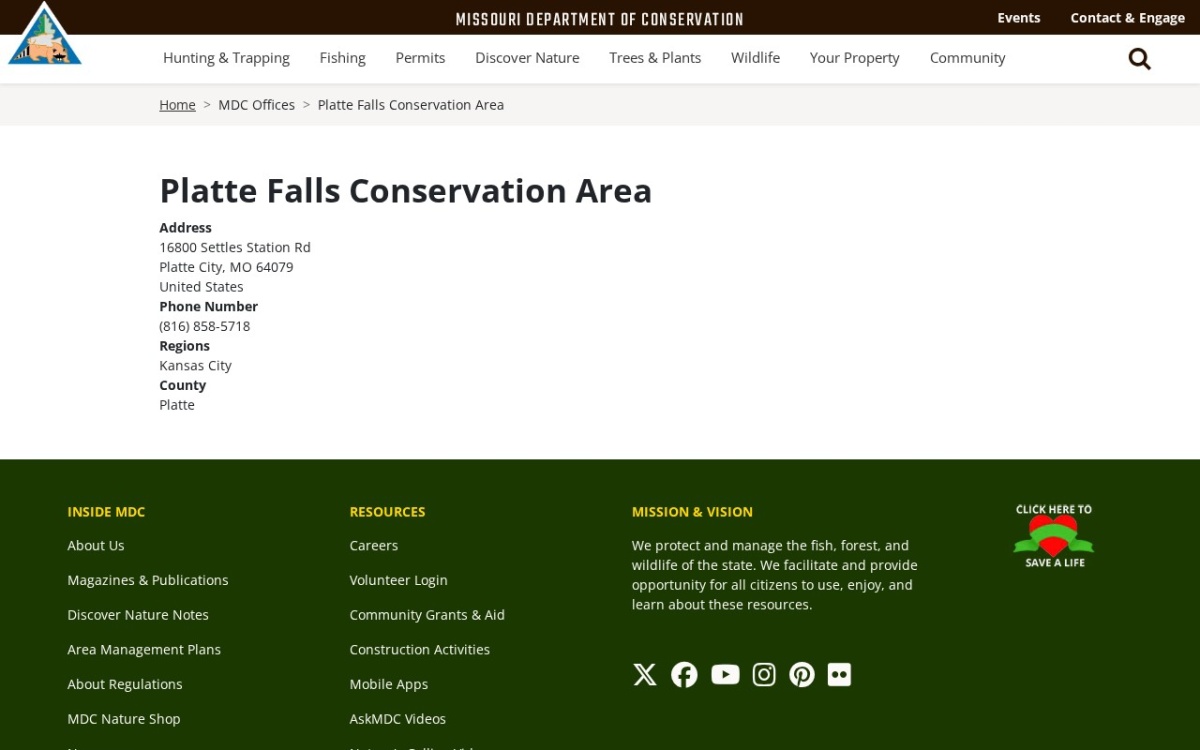 Platte Falls Conservation Area