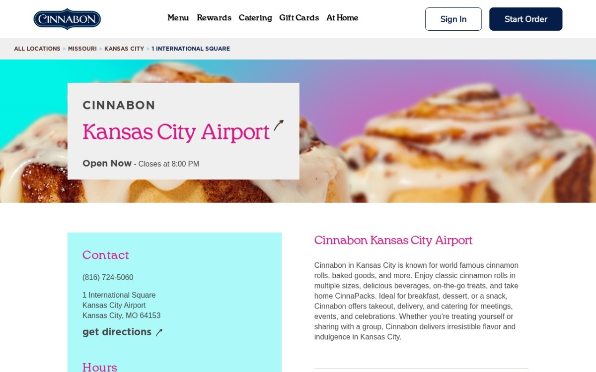 Cinnabon Kansas City Airport