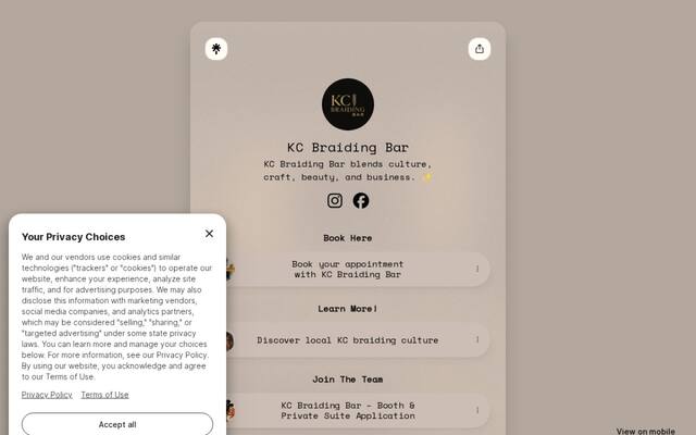 KC Braiding Bar
