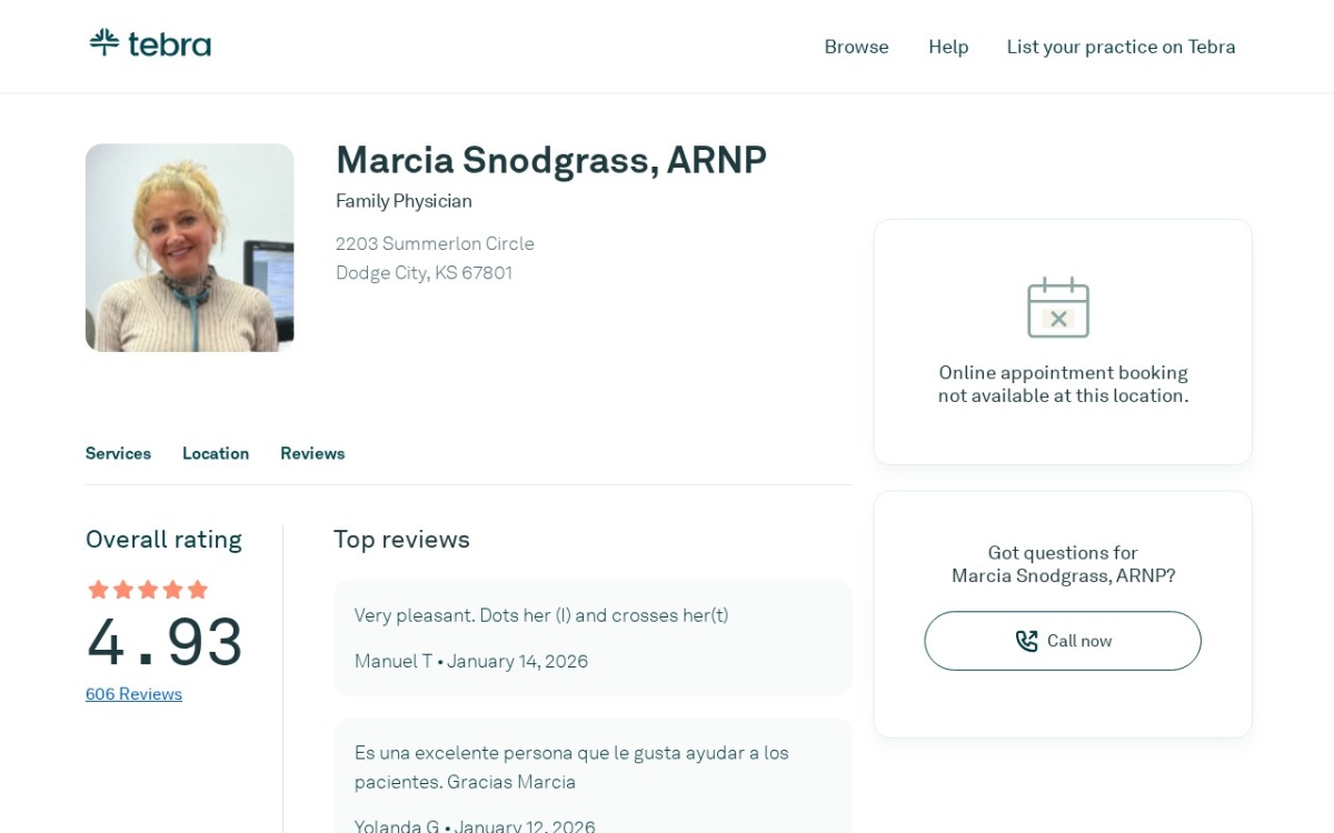 Marcia Snodgrass, APRN