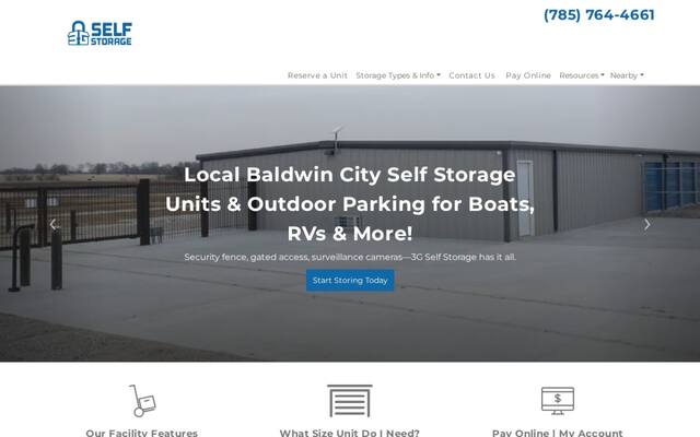 3G Self Storage- Serving Baldwin City, Lawrence and Ottawa, KS