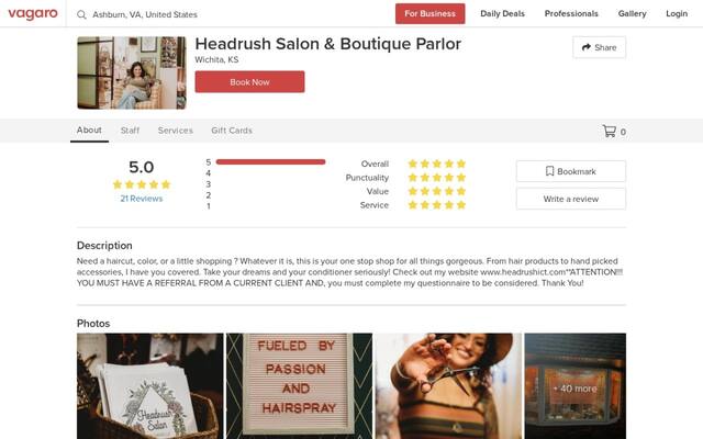 Headrush Salon and Boutique Parlor