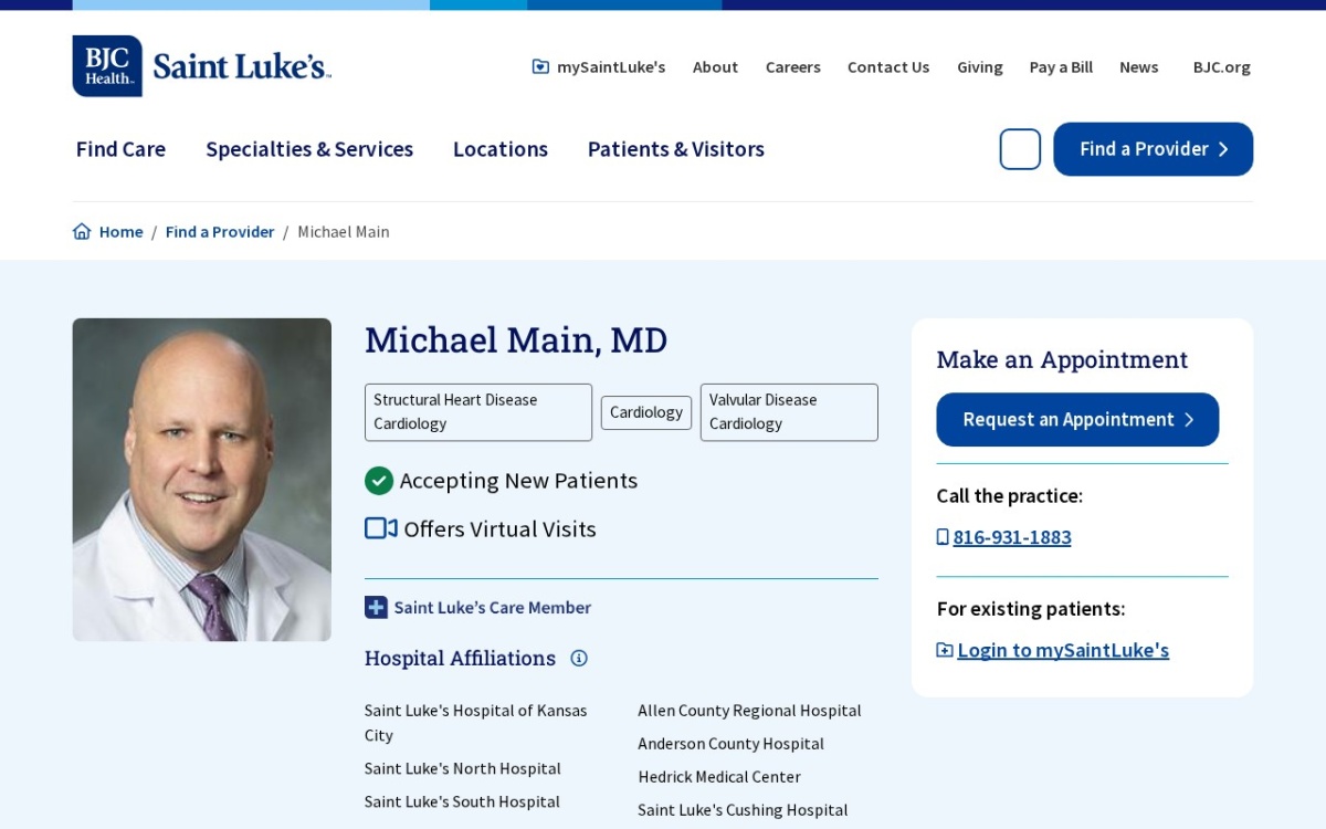 Michael L Main, MD
