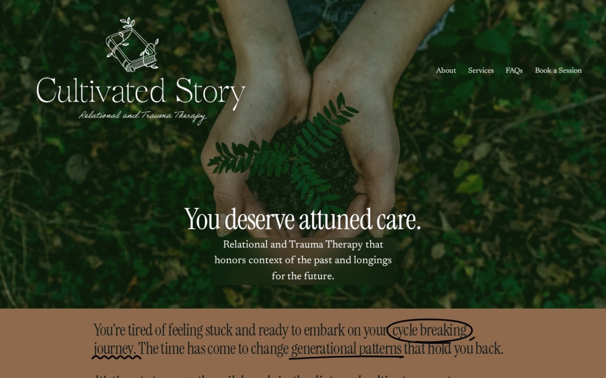 Cultivated Story LLC~ Relational and Trauma Therapy