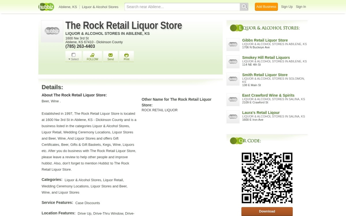 Rock Retail Liquor Store