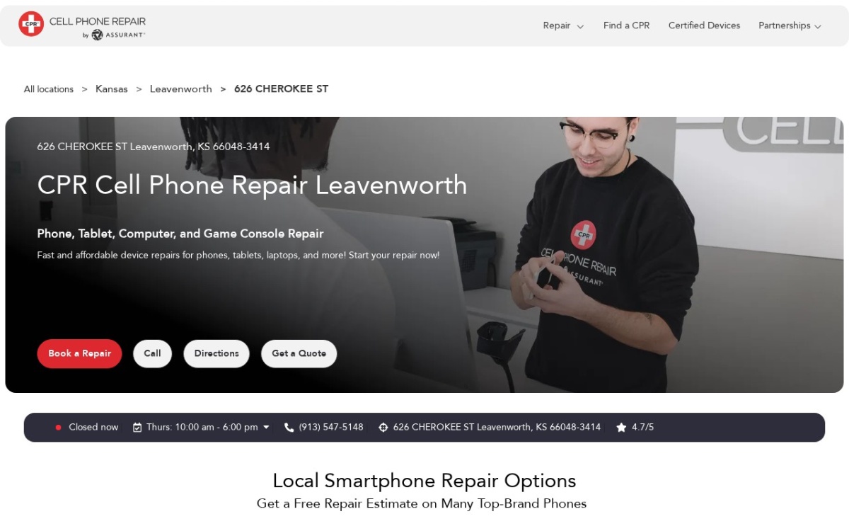 CPR Cell phone Repair Leavenworth