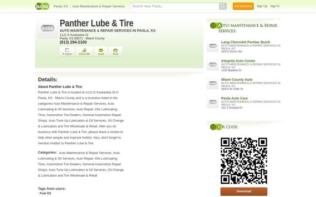 Panther Lube & Tire