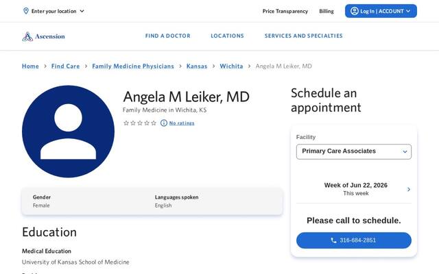 Angela M Leiker, MD