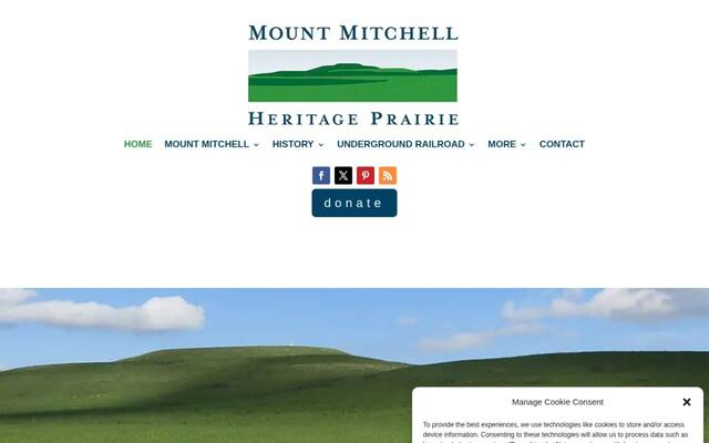 Main Entrance Mount Mitchell Heritage Prairie Park