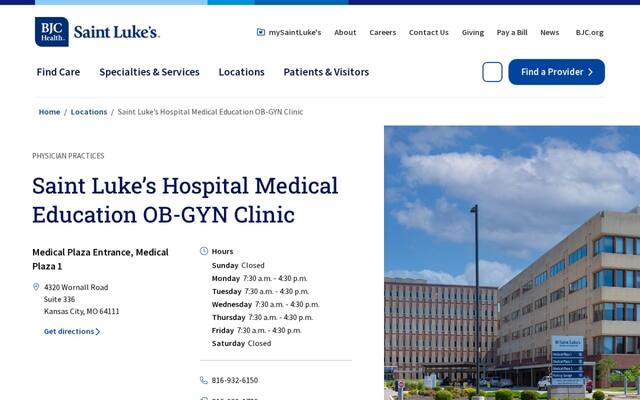 Saint Luke's Hospital Medical Education OBGYN Clinic