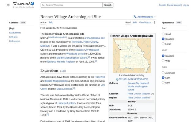 Renner Village Archeological Site