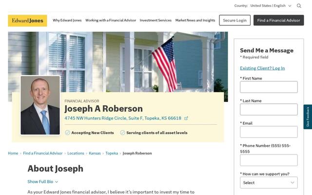 Edward Jones - Financial Advisor: Joseph A Roberson