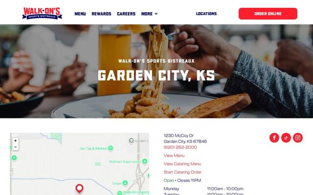 Walk-On’s Sports Bistreaux – Garden City, KS