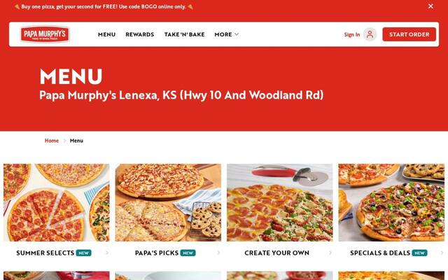 Papa Murphy's Take 'N' Bake Pizza