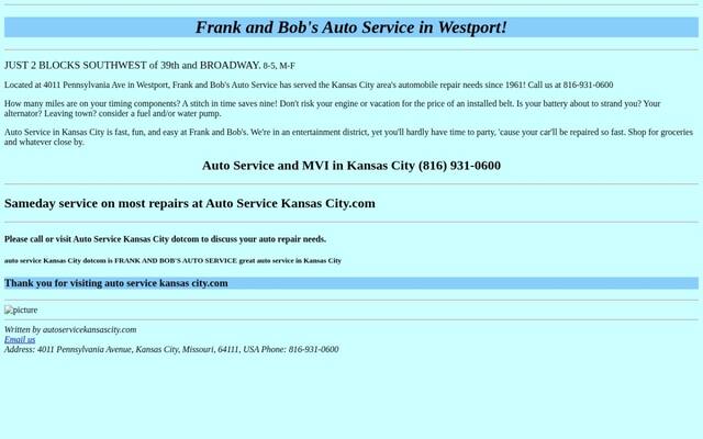 Frank & Bob's Auto Service